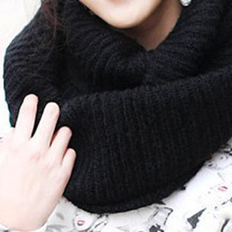 日韩版经典时尚百搭毛线围脖女秋冬季保暖围巾节日礼物送女友闺蜜