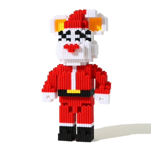 积木18CM积木颗粒拼装玩具男女孩新年礼物2025拼装摆件圣诞节礼物