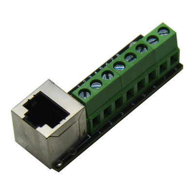 GYJ-0208 RJ45转8pin端子网络延长接头 网口转换 网线插座转换板