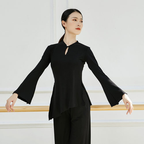 共妍喇叭袖现代舞蹈练功服