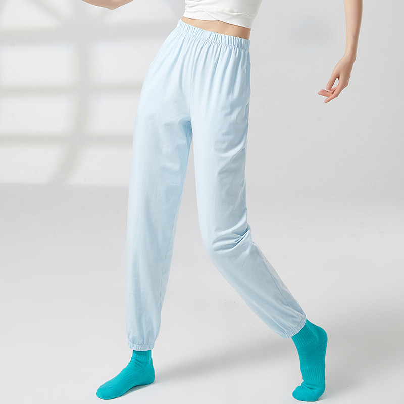 共妍古典现代舞蹈形体训练功服宽松成人口袋束脚萝卜裤子加长款女