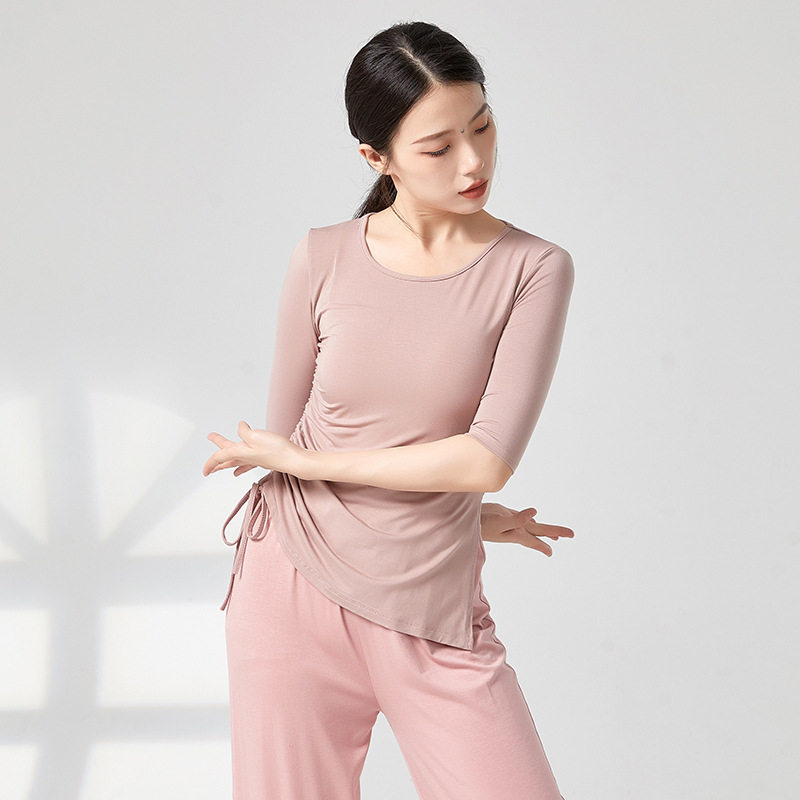 共妍现代舞蹈抽绳形体练功服上衣