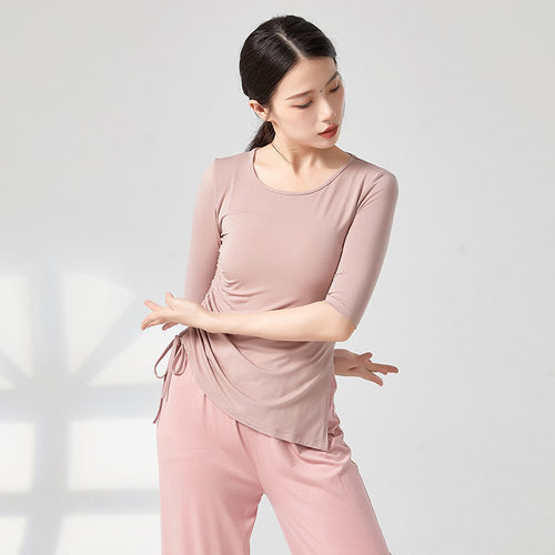 共妍现代舞蹈抽绳形体练功服上衣