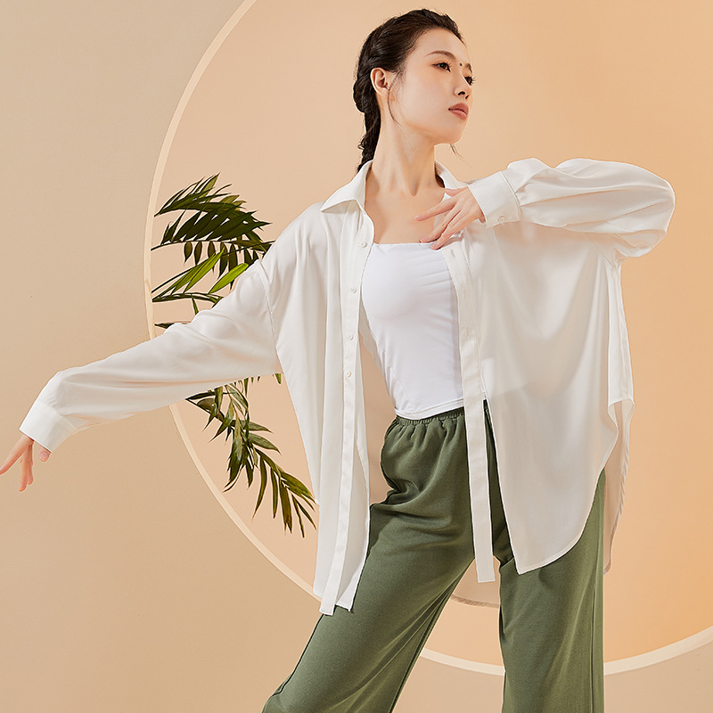 现代舞蹈宽松练功服衬衫