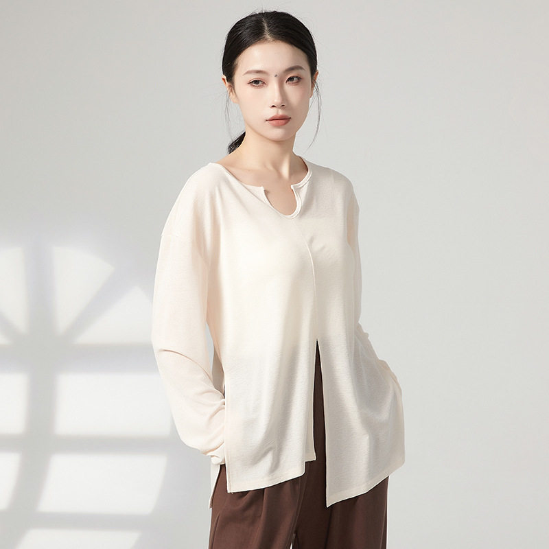 共妍大码宽松多边开叉舞蹈练功服