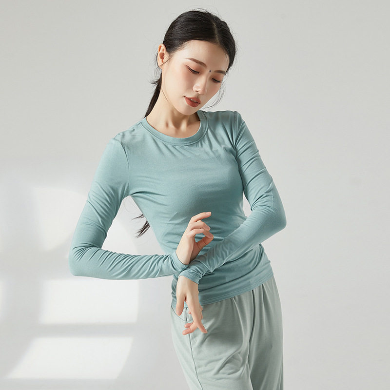 共妍修身长袖现代舞蹈练功服