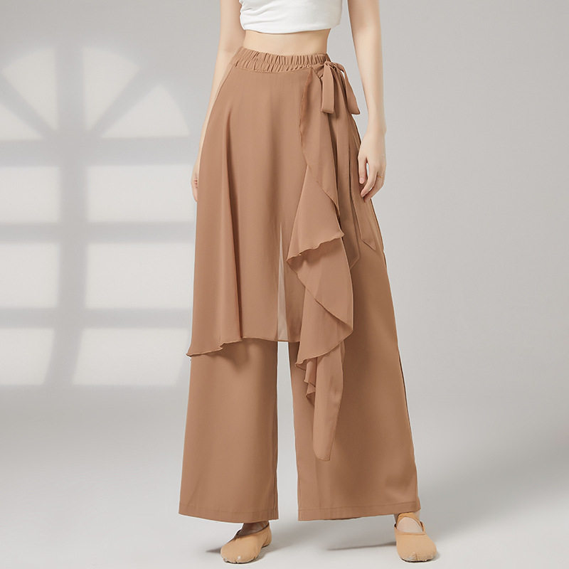 共妍一片式绑带古典现代舞蹈生艺考演出练功服飘逸宽松阔腿裙裤女,运动/瑜伽/健身/球迷用品,现代舞服装,淘宝优惠券,粉丝福利购,淘宝优惠卷