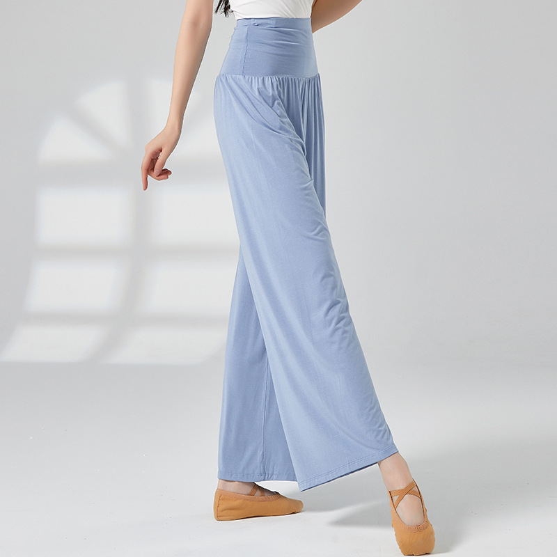 共妍高腰彈力舞蹈闊腿練功褲