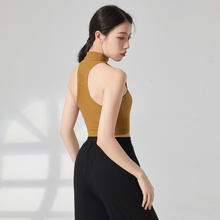 民族古典现代舞蹈练功服装工字形体艺考基本功训练紧身高领背心女