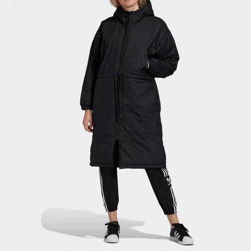 阿迪达斯三叶草印花女子抽绳棉服