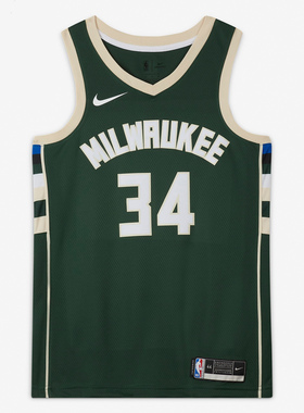 Nike/耐克正品密尔沃基雄鹿字母哥阿德托昆博34号球衣CW3672