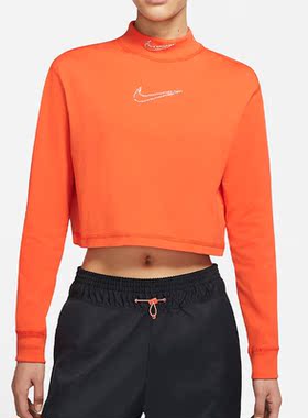Nike/耐克正品新款SPORTSWEAR 女子长袖短款休闲运动T恤 CZ4421