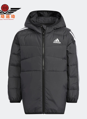 Adidas/阿迪达斯正品LK 3S LT DOWN小童连帽保暖运动羽绒服HM9694