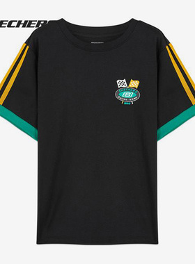 Skechers/斯凯奇正品夏季新款儿童休闲运动短袖T恤 L221B142