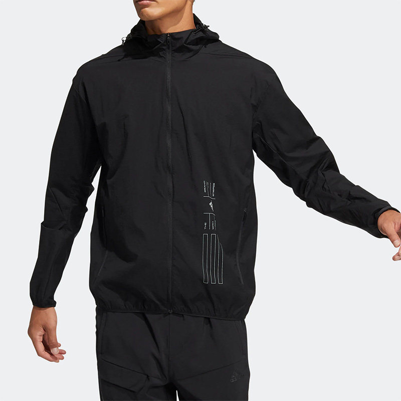 Adidas阿迪达斯正品夏季新款男子运动休闲连帽夹克外套HE9915 - 实物图