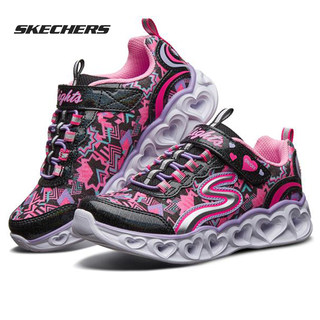 Skechers/斯凯奇正品新款魔术贴儿童炫酷闪灯卡通印花运动鞋20180