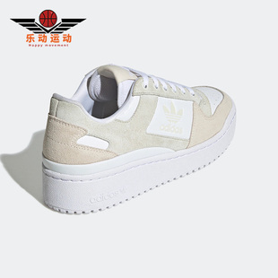 三叶草FORUM女子低帮厚底运动休闲板鞋 GY8198 阿迪达斯正品 Adidas