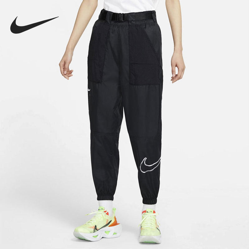 Nike/耐克正品春季新款梭织女子运动大勾休闲长裤DJ8997-010