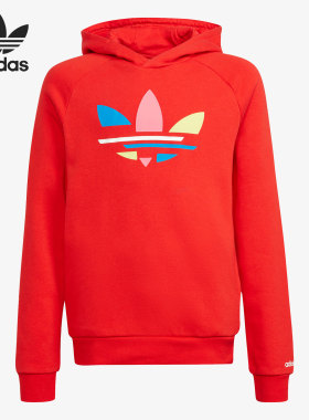 Adidas/阿迪达斯正品三叶草新款大童休闲连帽卫衣H32399