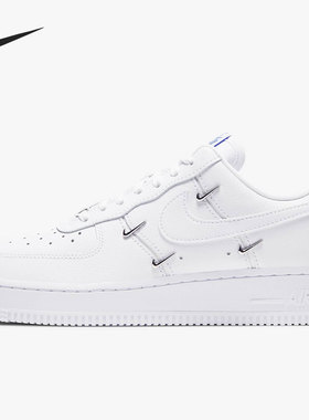 Nike/耐克正品 Nike Air Force1 AF1四钩纯白 白黑空军板鞋CT1990