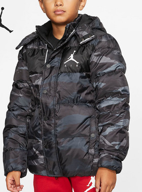 Nike/耐克正品 Jordan 男大童休闲连帽保暖羽绒服外套CU3177