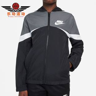 休闲梭织夹克DD8701 Nike JACKET大童时尚 WOVEN 010 耐克正品