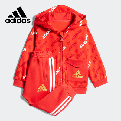 阿迪达斯儿童休闲长袖运动两件套