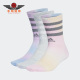 三双装 Adidas 男女新款 夏季 运动袜子HT3464 阿迪达斯正品