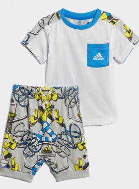 Adidas/阿迪达斯正品男婴童I  SUM SET B短袖套服DV1249