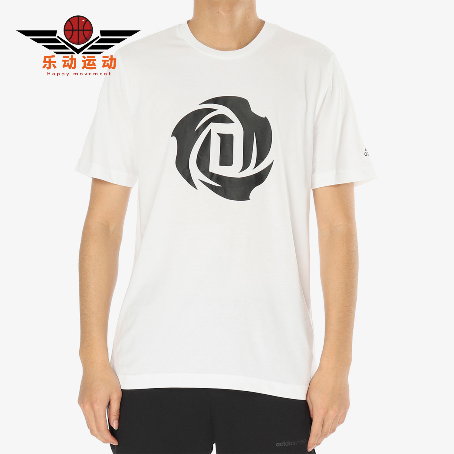 Adidas/阿迪达斯正品新款男子ROSE GRAPHIC T圆领短T恤CW9200