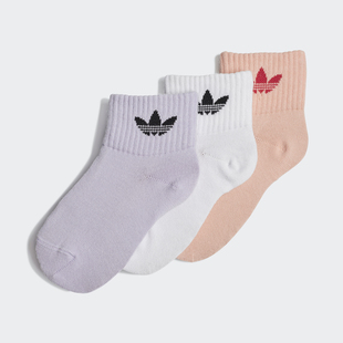 Adidas 新款 三叶草小童运动训练袜三双装 GD3130 阿迪达斯正品