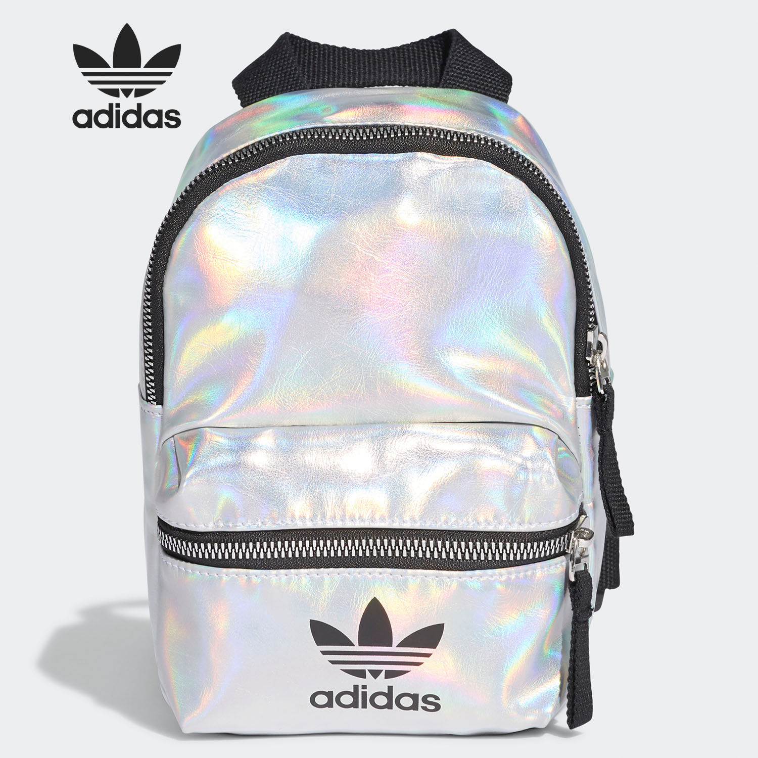 Adidas/阿迪达斯正品春季三叶草PU BP女子双肩运动背包FL9633