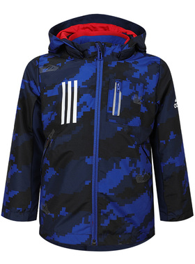 Adidas/阿迪达斯正品冬男小童二合一 2件棉服EH4148 EH4150