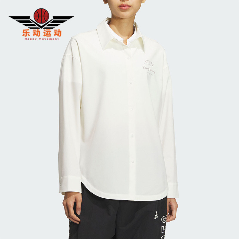 Adidas/阿迪达斯正品W VB SHIRT女士长袖T恤凉感翻领衬衫JN7779 - 实物图