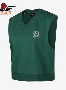 Skechers/斯凯奇正品女子新款V领复古针织背心马甲P423W046-02A2