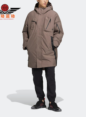 Adidas/阿迪达斯正品UTILITY DOWN 男子连帽运动休闲羽绒服HS9470