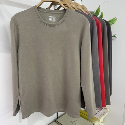 庄泰中厚羊绒保暖内衣套装男士