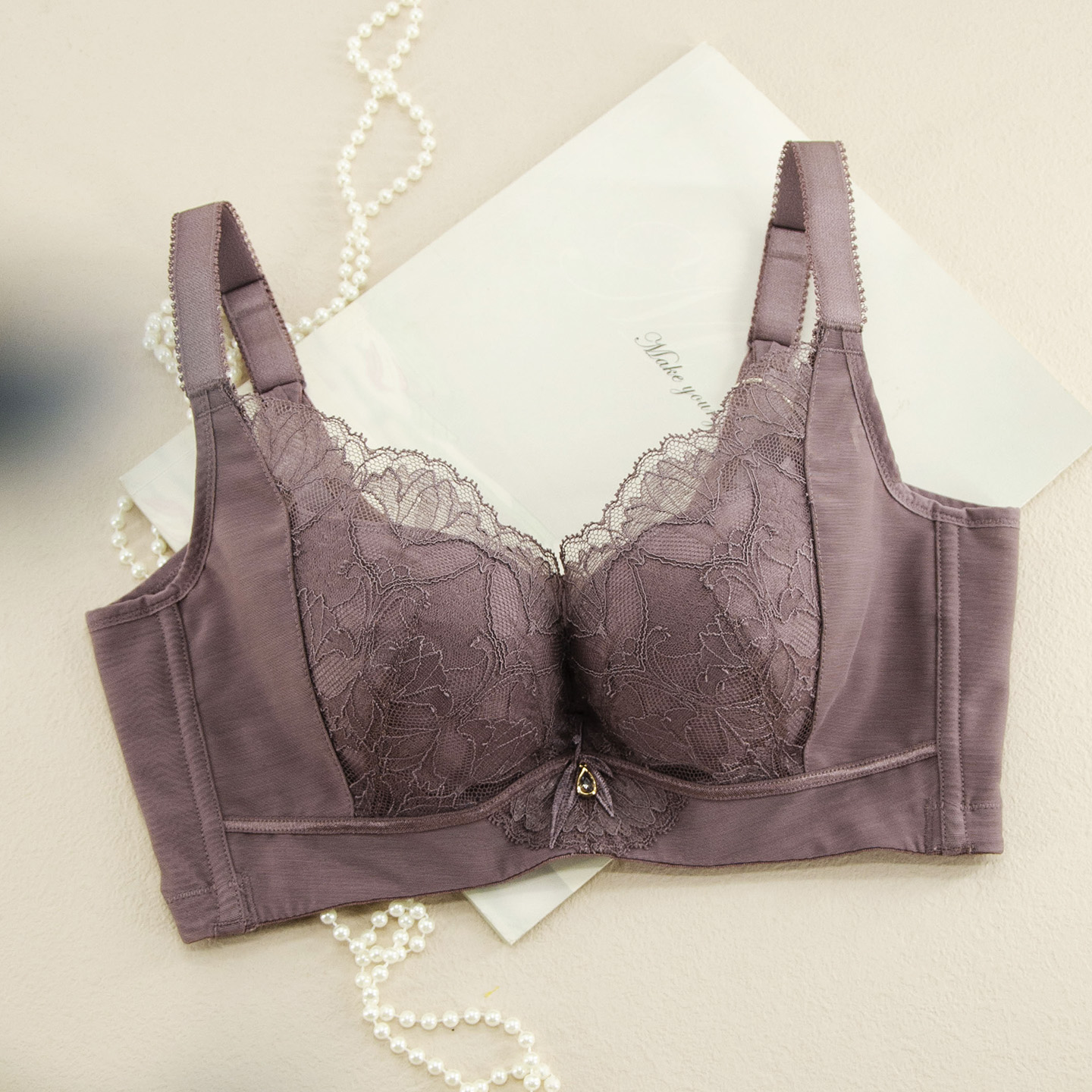 绯格贝缇上薄下厚文胸上托聚拢