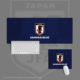 12鼠标垫超大办公键盘垫桌足球迷用品学生日本国家队samurai blue