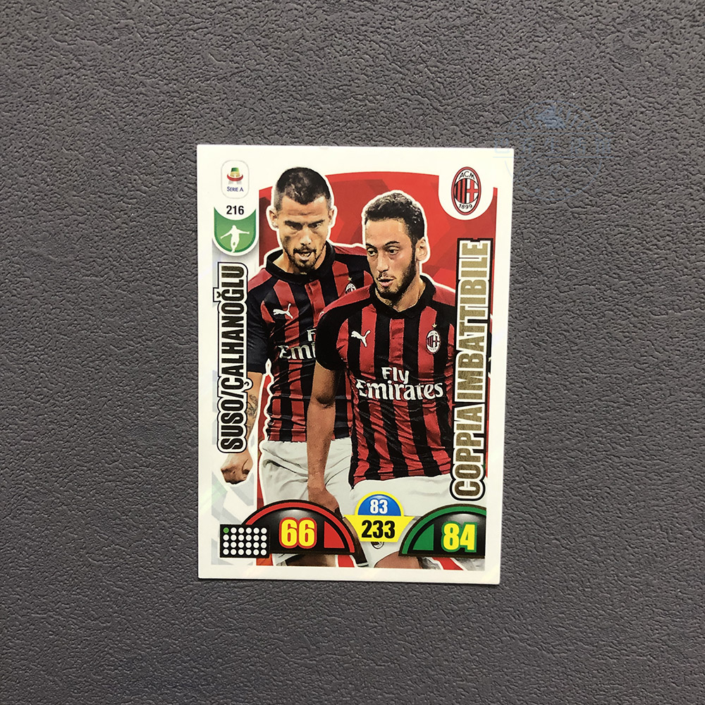 ac米兰Panini帕尼尼2018球星卡2019大利意甲calciatori恰尔汗奥卢