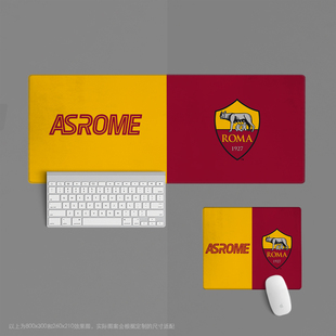 27超大鼠标垫办公键盘桌书宿舍足球迷用品学生日罗马as roma队徽