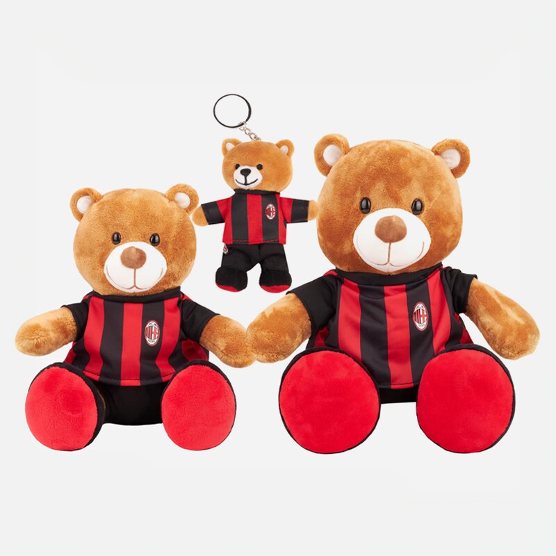 现货ac米兰足球迷用品玩偶公仔生日毛绒娃娃礼物泰迪熊Teddy官方