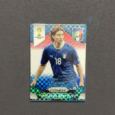球星卡prizm世界杯2014帕尼尼panini 意大利 蒙特利沃 红白蓝折射
