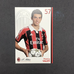 瓦罗蒂 2012/2013赛季ac米兰官方明信片官卡白卡球星卡足球广告