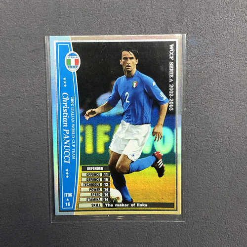 帕努奇球星卡WCCF巴乔意甲意大利国家队帕尼尼2002世界杯panini