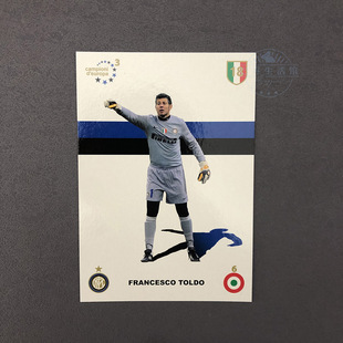 托尔多 明信片2009/2010国际米兰球星卡白官方广告促销签名载体