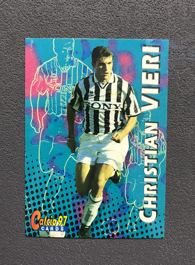 维埃里 官方球星卡尤文图斯欧版1996意甲97足球1997帕尼尼panini