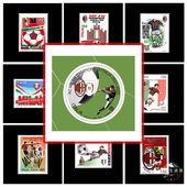 邮票意大利邮政意甲夺冠纪念品军2022足球ac米兰1988 2011百年120