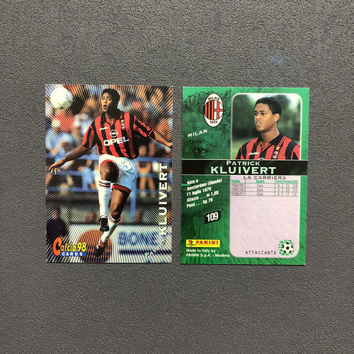 克鲁伊维特官方球星卡ac米兰欧版1997意甲98足球1998帕尼尼panini