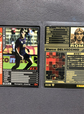 德尔维奇奥罗马panini帕尼尼2001球星卡2002意甲WCCF官方足球迷收